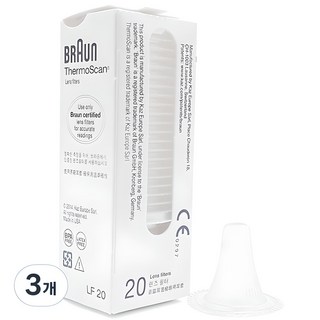 BRAUN 귀체온계용 렌즈필터 LF20 20p, 3개