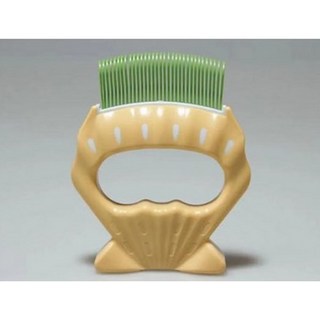 고양이 사랑조개 빗 8 x 10 cm, 그린(털갈이용), 3개