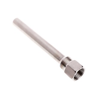내구성 Thermowell 304 스테인레스 스틸 1/2 BSP G 스레드 OD6mm 몰입 슬리브 포켓 온도 센서와 호환됩니다., Silver, 1개
