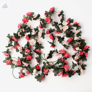 후니디자인 가든 장미 조화 넝쿨 2p세트 핑크믹스