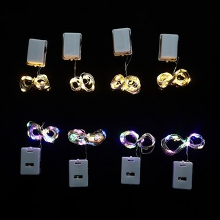 三段式閃爍燈條 銅線燈 LED銅線燈串 燈串 聖誕燈串 聖誕節 露營 銅絲燈 字母燈 鈕扣電池燈串 燈條 銅線 裝飾, 1個, 1米10燈彩光(鈕扣電池燈條1組)