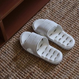 居居宅の超排水浴室洞洞拖鞋 超彈力舒壓室內拖鞋 防水止滑厚底柔軟靜音舒適 - 現貨秒出, 白色,38-39 (24-24.5cm), 1個