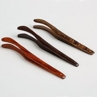 實木彎頭茶夾, 雞翅木茶夾, 1個