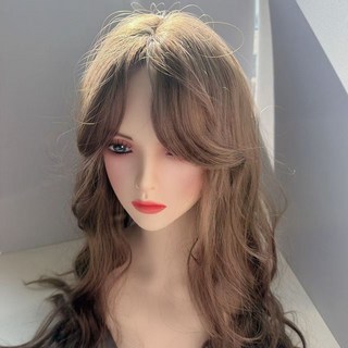 샤일리 여성 물결펌 웨이브 긴머리 통가발 가르마 패션가발, 1개, 멜란지브라운