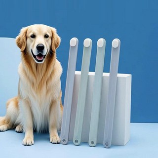 부드러운 초극세사모 반려동물 강아지 고양이 칫솔 4P 세트, 4개, 민트 2개+그레이 2개