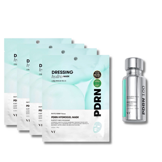 【VT】PDRN面膜4入 PDRN精華30ml 微晶精華 微針 改善皺紋細紋 亮白, 1組, PDRN精華30ml+PDRN面膜(4入, 1入
