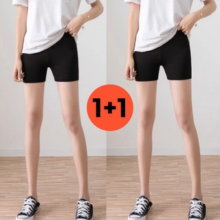 1+1 여성용 3부 면속바지 스판 빅사이즈 신축성좋은 쫄바지