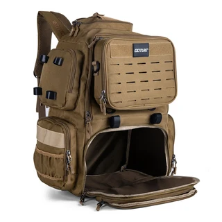 고스트혼 낚시 태클 백팩 가능한 탈부착 로드 포함 홀더 및 야외용 방수 가방 장비 3600 와싯백 기능 박스 4개 보관 43L 대형, Khaki, 13 Khaki (Regular)