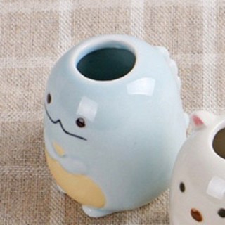 文創陶瓷牙籤筒 迷你動物牙刷架 超萌造型角落生物牙籤收納 家用餐廳婚禮小物, 恐龍, 1個, 恐龍