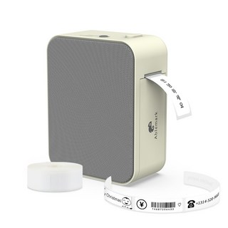 Ablemake 라벨 프린터 네임 스티커 라벨기 가정용 프린터기 미니 휴대용, 1개, 라벨기 베이지