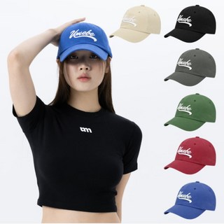 유미비 레터링 로고 스티치 볼캡