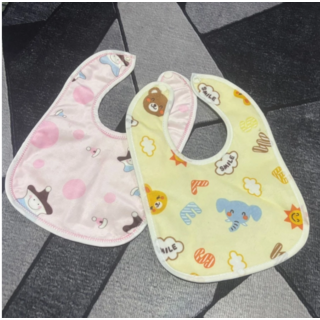 圍兜兜 口水兜 口水巾 吃飯圍兜, (八角圍兜兜) 熱帶森林-藍, 1個, 1個裝