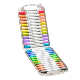 丙烯筆馬克筆48色套裝，壓克力筆塗鴉手帳彩繪筆，石頭木頭DIY美術畫筆, 1個, 雙頭 加量200%, 24組