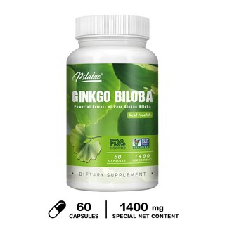 Pslalae 銀杏膠囊 120 膠囊 每份 1400 毫克 膳食補充劑, 60g, 1個