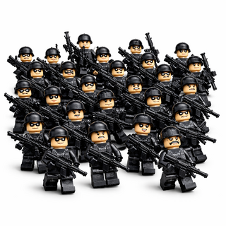 밀리터리 미니피규어 블럭 8종 랜덤 50개세트, 1세트, 혼합
