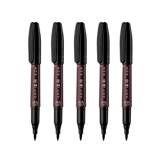 모나미 붓 펜 드로잉 수성마킹 캘리그라피, 5개