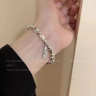 鴻利首飾廠 不規則淡水珍珠手鏈 女生輕奢小衆精緻手串 新款閨蜜氣質手飾