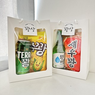 돌잔치 꽝상 스티커 포장키트 (쇼핑백+스티커3장), 1개, 참이슬용 꽝스티커, 옥수수깡 꽝스티커