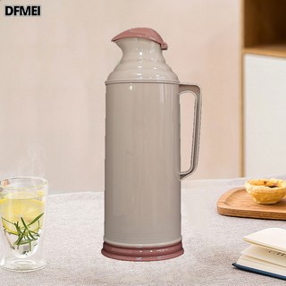 DFMEI 2升鴨嘴暖瓶家用熱水瓶學生宿舍暖壺辦公保溫瓶水壺加厚暖瓶塑料, 1個, 1L, 519鴨嘴咖色加厚含內膽{木塞}:2.0升/5磅