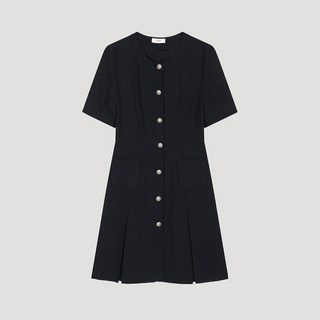 [백화점 정품] 리스트 여성 예쁜 편한 원피스 여행 트위드 플리츠 미니