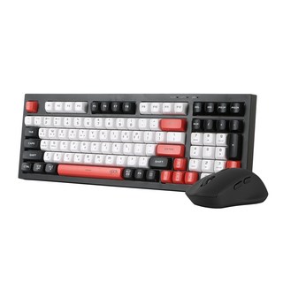 지클릭커 오피스프로 WMK50 사일런스 M 98 무선 키보드 마우스 세트, 일반형, Poker