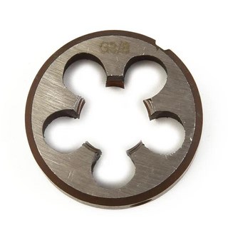 볼트 1Pcs HSS 파이프 스레드 원형 다이 BSP 1/8 1/4 3/8 1/2 3/4 고속 강관 핸드 툴 탭, 1개