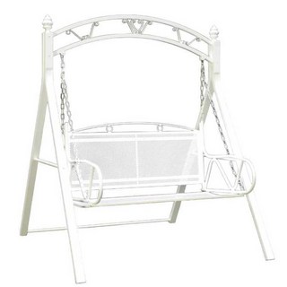 흔들 그네 의자 정원 어닝 전원주택 원목 나무 탄화목, 화이트