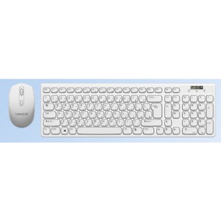 大衛肯尼CyberSlim無線鍵鼠組 WMK520 巧克力鍵盤 中文鍵盤 防潑水 黑白雙色 熱銷鍵鼠組, 白