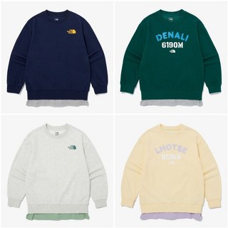 백화점정품 노스페이스 키즈 스쿨데이 스웻셔츠 가을 약기모 라운드 로고 명품 매장