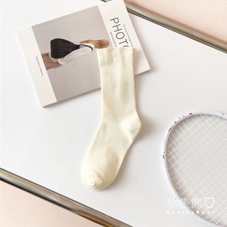 ScottyBear 那隻熊 莫蘭迪色系簡約百搭小腿襪 女襪 堆堆襪 棉襪 長襪 月子襪 ZE009