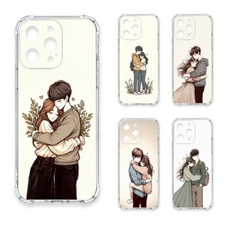 24H快速出貨 TRON S21/ FE/ Plus/ Ultra 情侶深情擁抱彩色背景 四角防摔 軟殼 手機殼