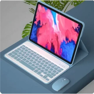 Lenovo Tab 10.1 용 Bluetooth 키보드 케이스 Lenovo Tab 10.1 2025 Funda 용 키보드 커버가있는 1 인치 TB, 05 Blue 2, 04 German keyboard