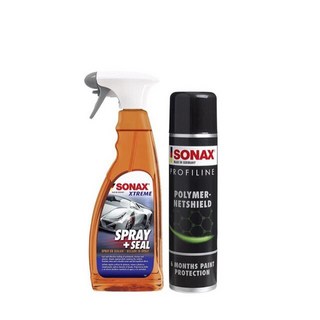 SONAX 舒亮 石英鍍膜 極致防水鍍膜 公司貨 鍍膜維護劑 水鍍膜 鍍膜保護劑 撥水 防塵 玻璃, 1個, 石英鍍膜+極致防水鍍膜