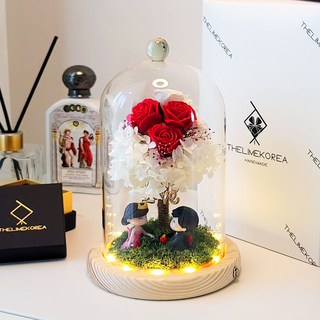 더라임코리아 여자친구 선물 프로포즈 기념일 생일 꽃 선물 프리저브드 로즈블러썸, 로즈블러썸 레드