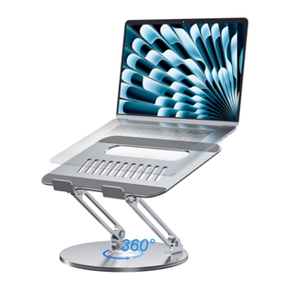 에스앤코 휴대용 노트북 스탠드 알루미늄 접이식 높이조절 회전 맥북 거치대, AL노트북스탠드