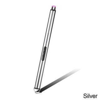 연료 주유 전기 라이터 주방 라이터 USB 전기 스토브 방풍 점화기 LED 주변 장치 Flameless 촛불 특이한, 03 은, 1개