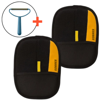 어브레스 털제거 글러브 강아지 고양이 털 대형, 2개, 블랙옐로우