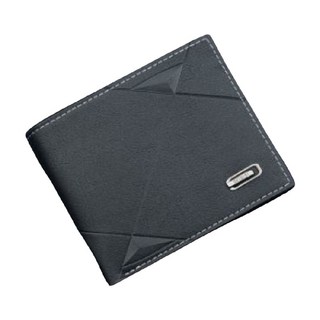 Daligiso男士短夾，皮革翻蓋錢包，多卡位棕色皮夾