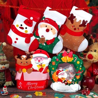 聖誕節襪子禮物袋 餅乾糖果包裝袋 創意節日禮品袋, 1個, 紅絲帶【50條】0.7*40.5CM,配件