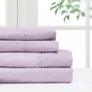 Pointehaven Bedding 트윈 엑스트라 침대 시트 세트 - 3피스 침구 100% 폴리에스터 극세사 매우 부드럽고 관리가 쉬운 리넨 통기성 딥 포켓 소프트 (트윈, 라벤더