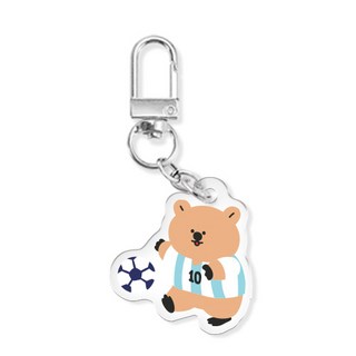 쿼카 시리즈 에어팟 버즈 열쇠고리 아크릴 키링, 쿼카운동회_축구