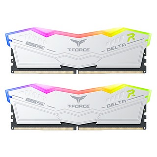 [서린공식] 팀그룹 T-Force DDR5 6000 CL30 Delta RGB 화이트 패키지 32GB(16Gx2), 2개