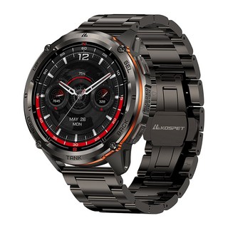 KOSPET TANK T3 Ultra 2 GPS 스마트 워치 남성용 나침반 고도계 기압계 60일 배터리 5ATM IP69K 방수 AMOLED BT 통화, Black double strap, 3.632cm, GPS + 블루투스