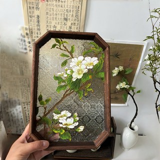 DIY手工掐絲琺瑯梨花創意禮物 - 非遺景泰藍手工材料包, 1個, 春水映梨花全套材料包 +視頻敎程
