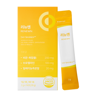 데이배리어 리뉴엔 브로이신 빌베리 비문복합물 브로멜라인, 1개, 14회분