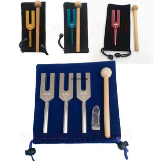 天使音叉 水晶音叉 消磁淨化水晶 磁場 能量音叉4096C 4160C 4225C 音療 增加能量鋁合金音叉, 1個, 4096藍色一組