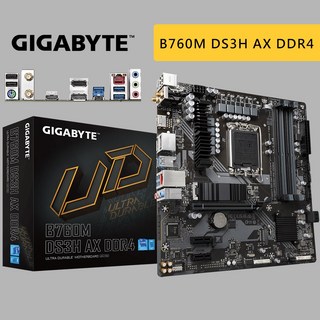 技嘉 GIGABYTE B760M DS3H AX DDR4 1700腳位 MATX 主機板 D4 主板, 1個