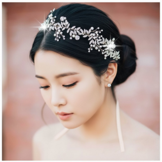웨딩 큐빅 헤어밴드 셀프웨딩 브라이덜샤워 머리띠