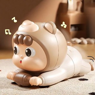 베베코지 노래하는 배밀이 장난감 아기 돌 터미타임, 1개, 베이지