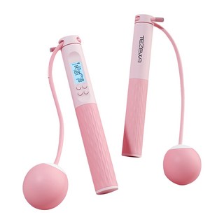 TEZEWA 無繩計數跳繩 負重大球/小球 健身訓練跳繩, 1個, 粉色小球(250g)